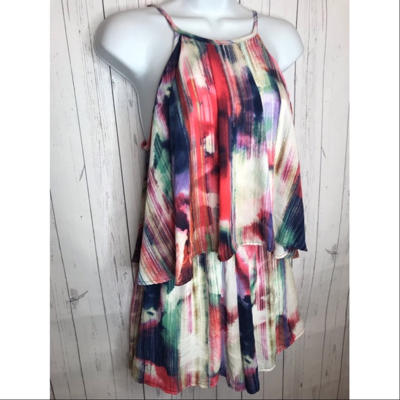 Karlie Size Small Watercolor Sleeveless Romper - Picture 3 of 6